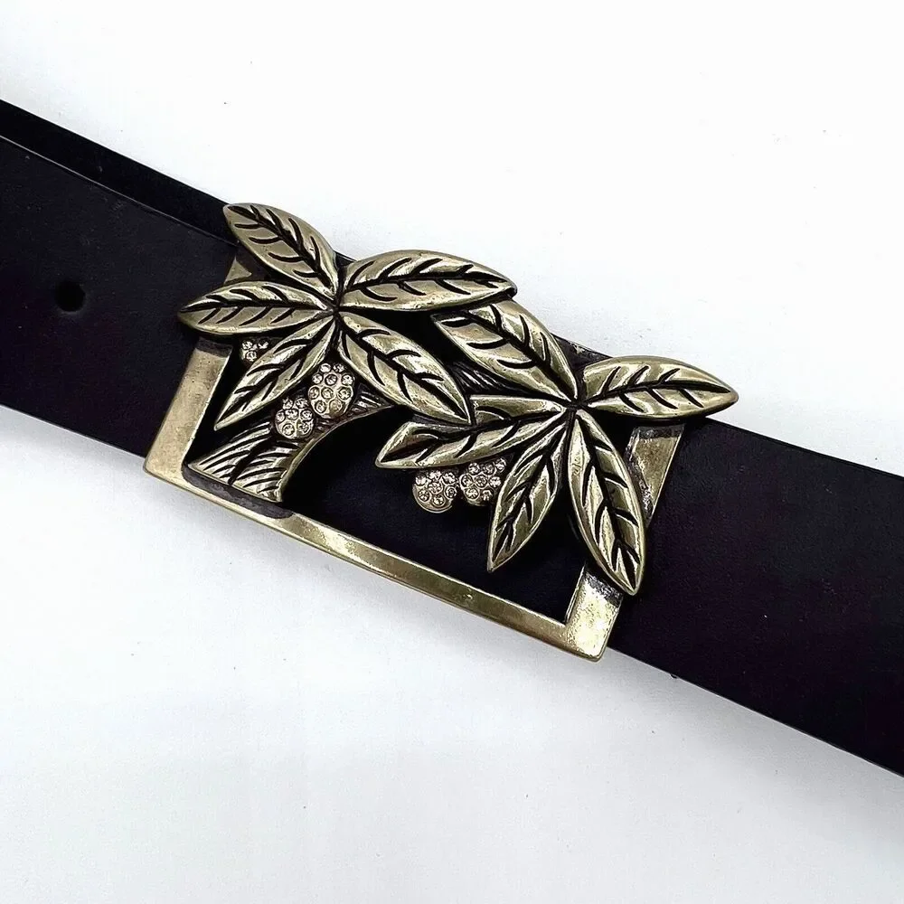 Cipriani Smooth Brown Leather Belt 1.5